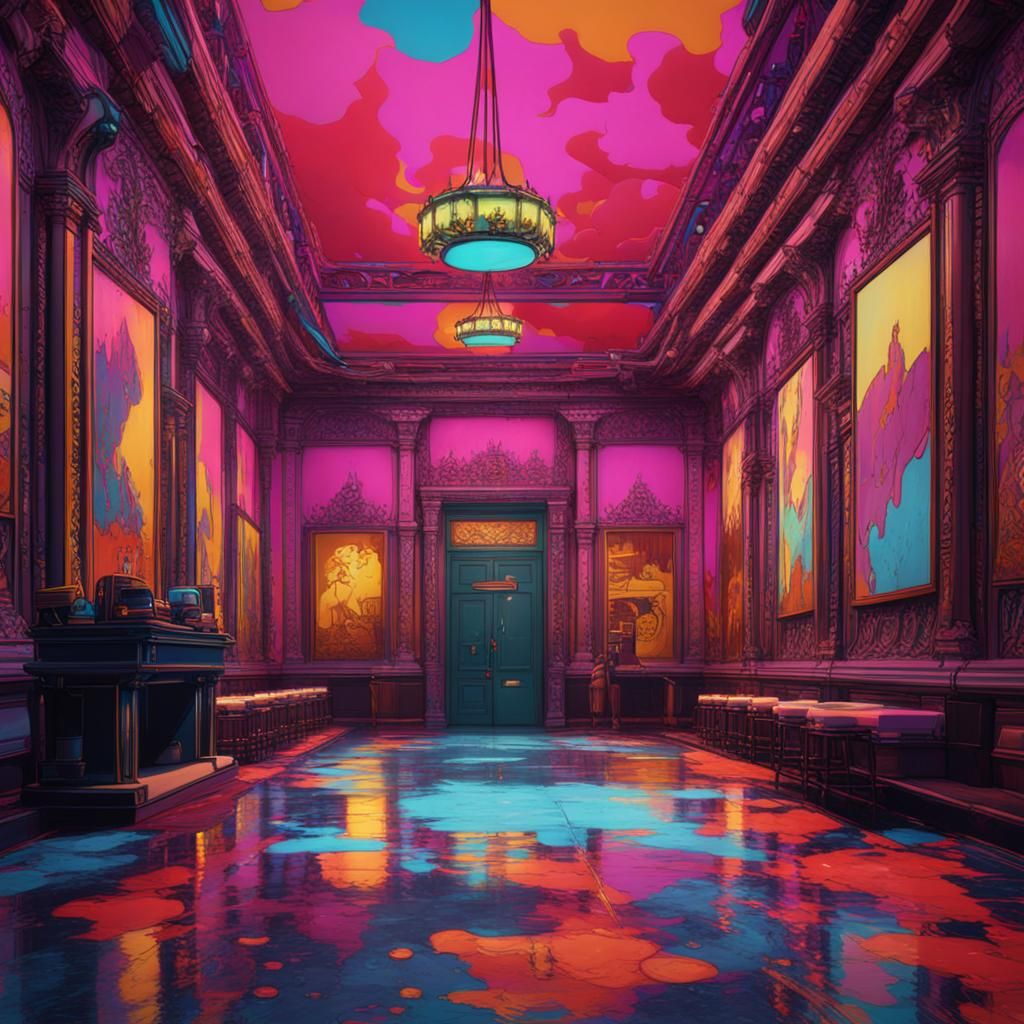 Janitor in Warhol Style: Detailed Matte Painting