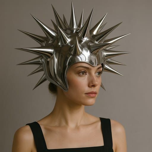 Woman Adorned with Space-Age Artifact