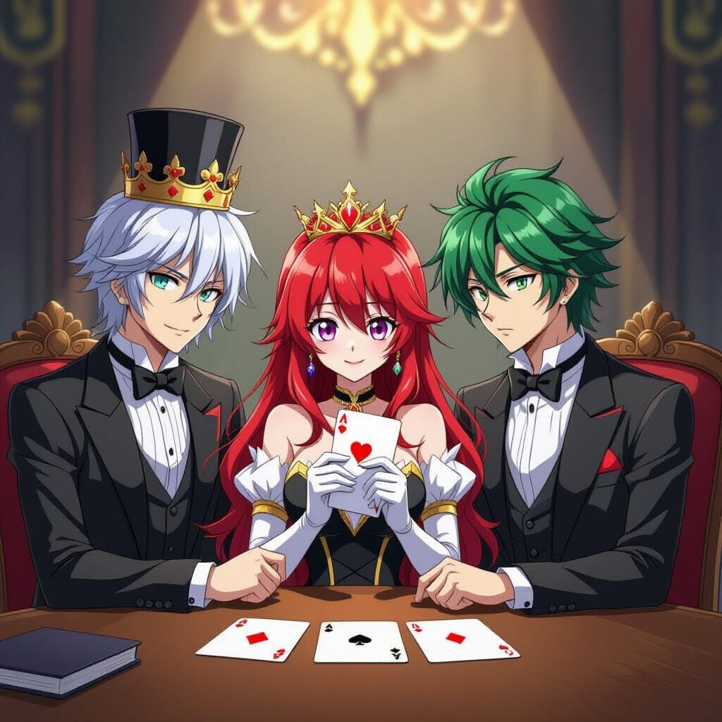 Court Cards On Trial In Studio Trigger Anime Style