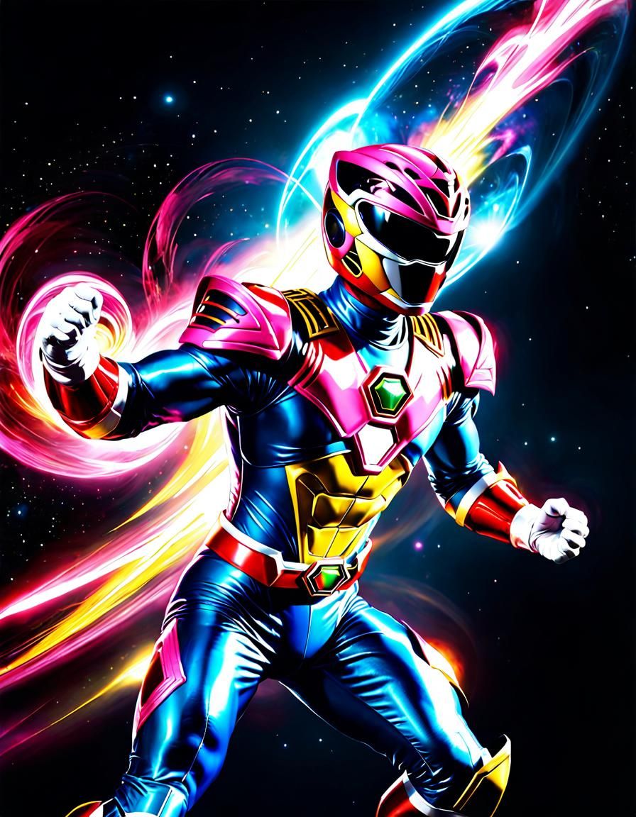 Zordon the Power Ranger Floating Through Space