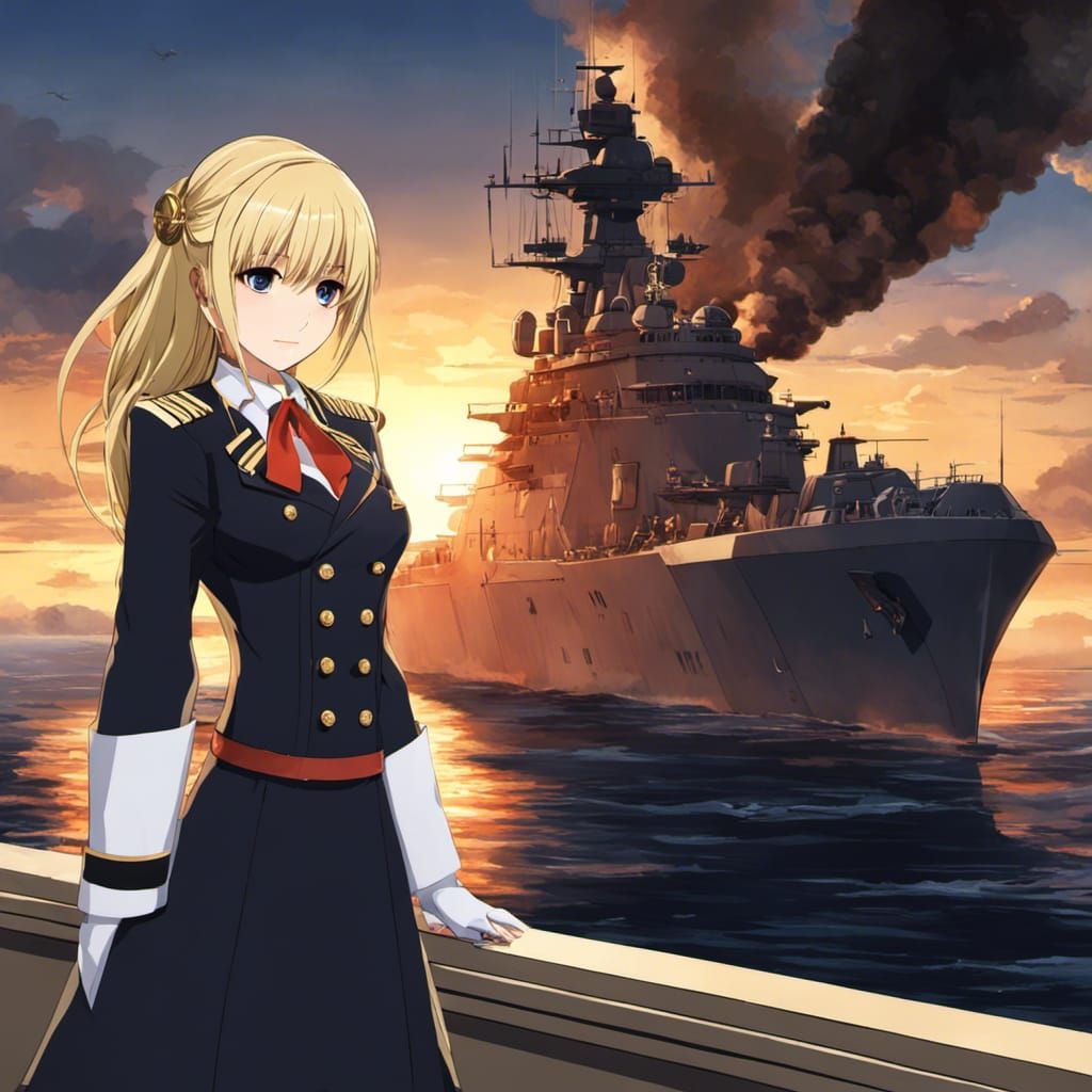 Anime Admiral on Warship Bridge