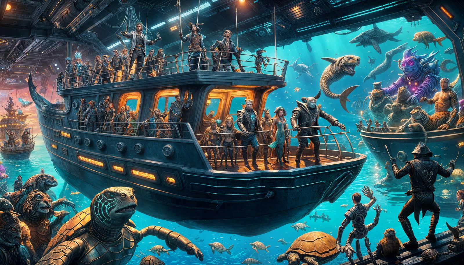 Robot Pirate Captain Commands a Ship of Wonders