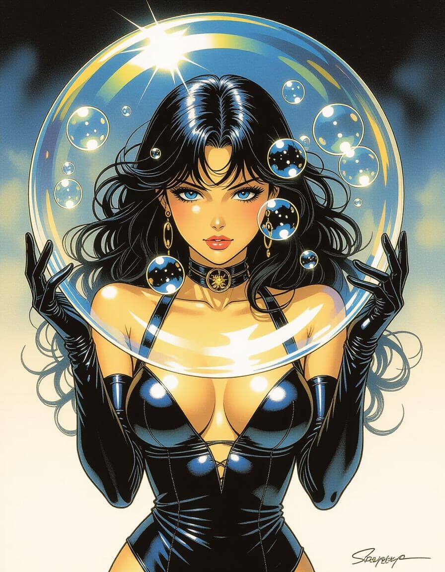 Bubbles in Mixed Artistic Styles