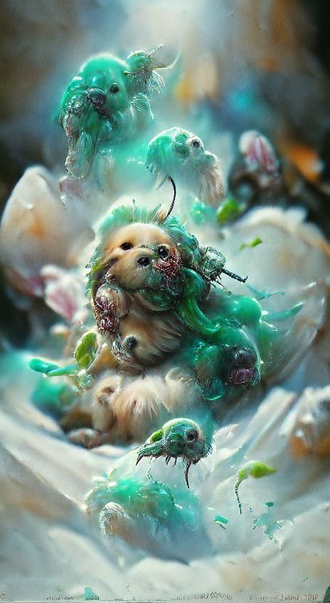 Decaying Death Guard Puppy with Tumors and Tentacles