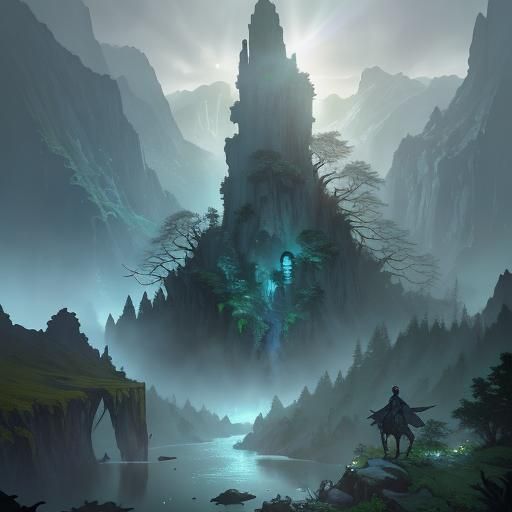 Druid in Mystic Valley: Fantasy Concept Art