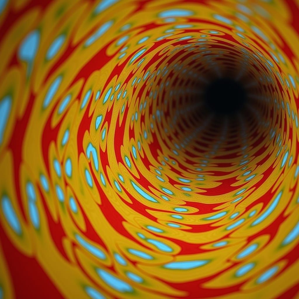 Abstract Swirling Reds and Crimson Forms