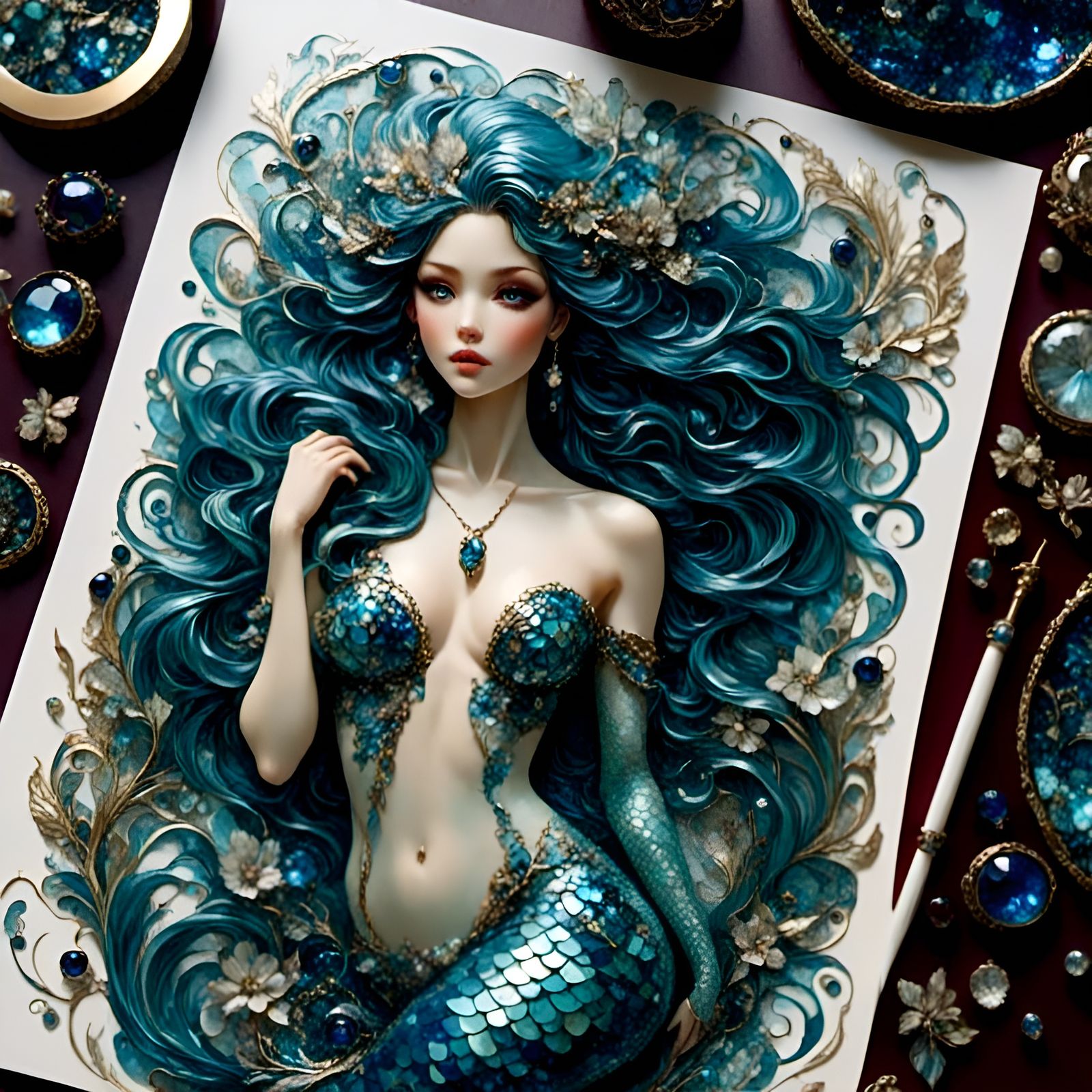 Mermaid Jewels Art Project