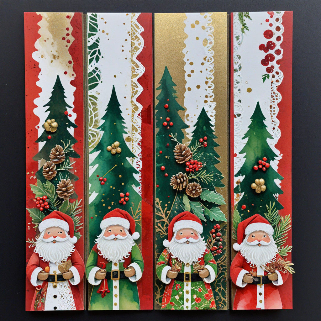 Vintage-Style Watercolor Christmas Scenes in 7 Vibrant Portr...