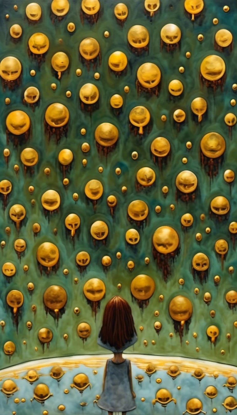 Intricate Dark Collage on Canvas