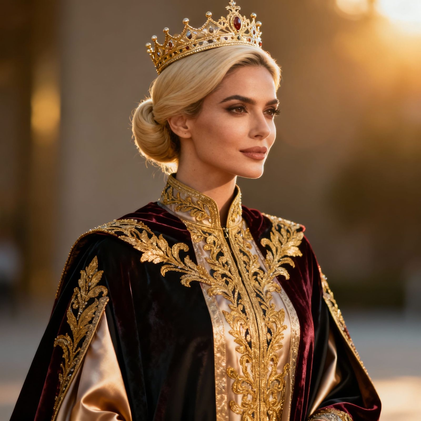 Luxury Royal Abaya on Confident Businesswoman