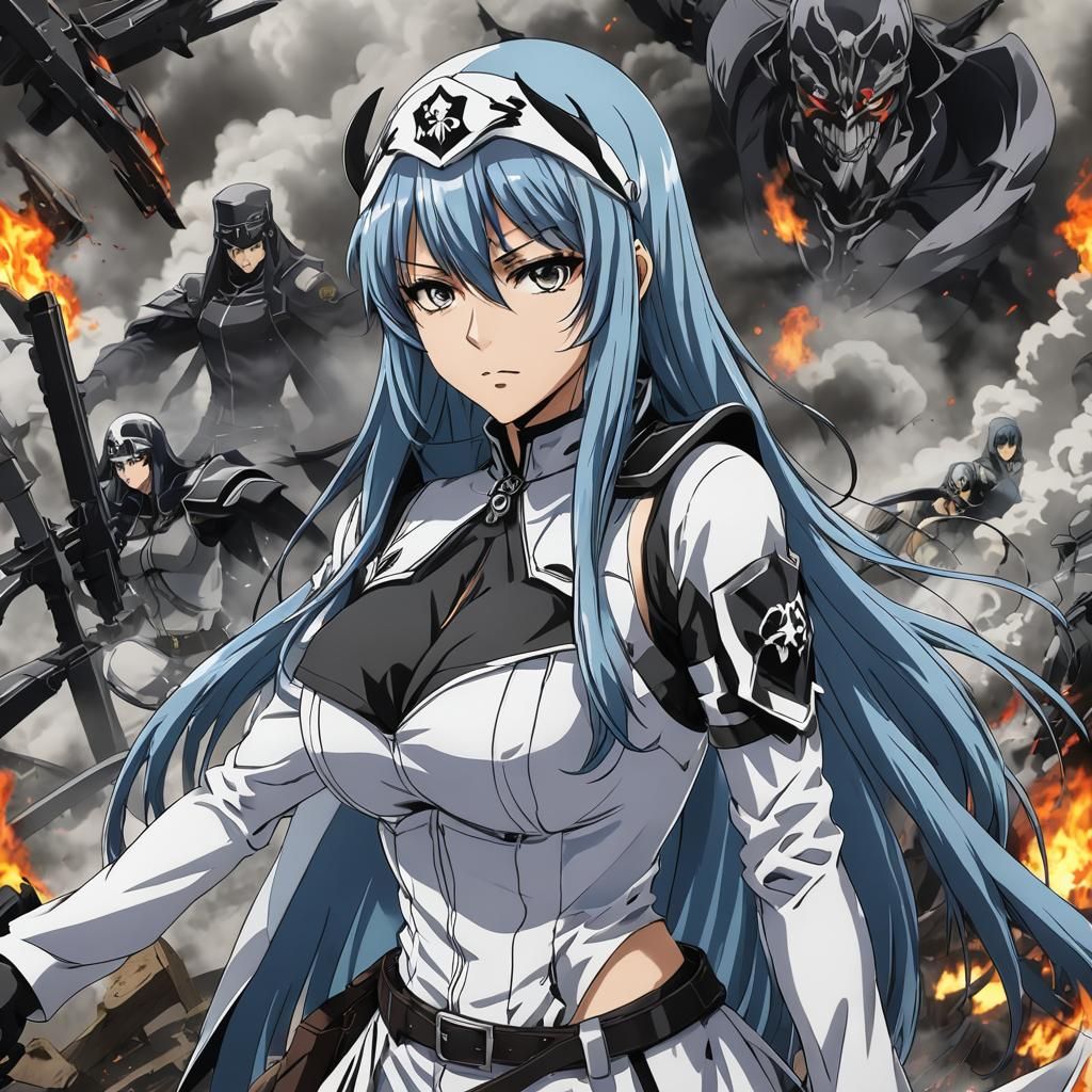 Esdeath in Akame Ga Kill with Smoke