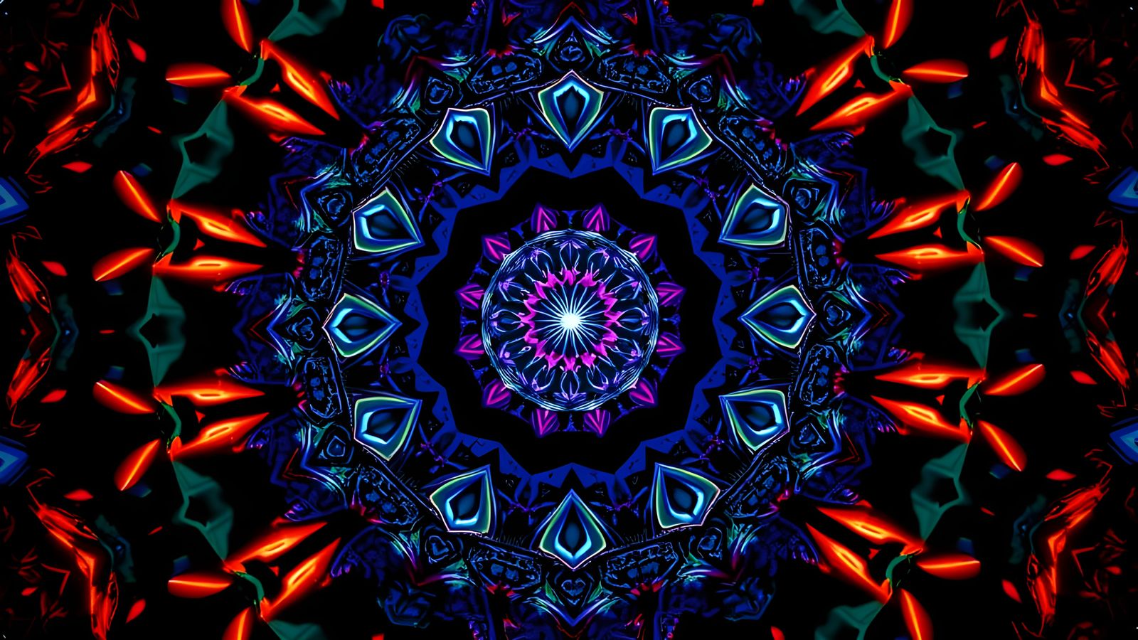 Hyperrealistic Kaleidoscope Art with Geometric Designs