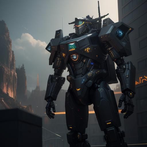 Futuristic Sci-Fi Mech in 8K Resolution