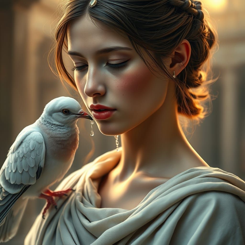 young attractive girl of the Roman