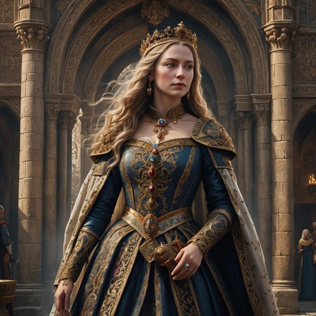 Queen Isabella of Castile: Detailed Matte Painting
