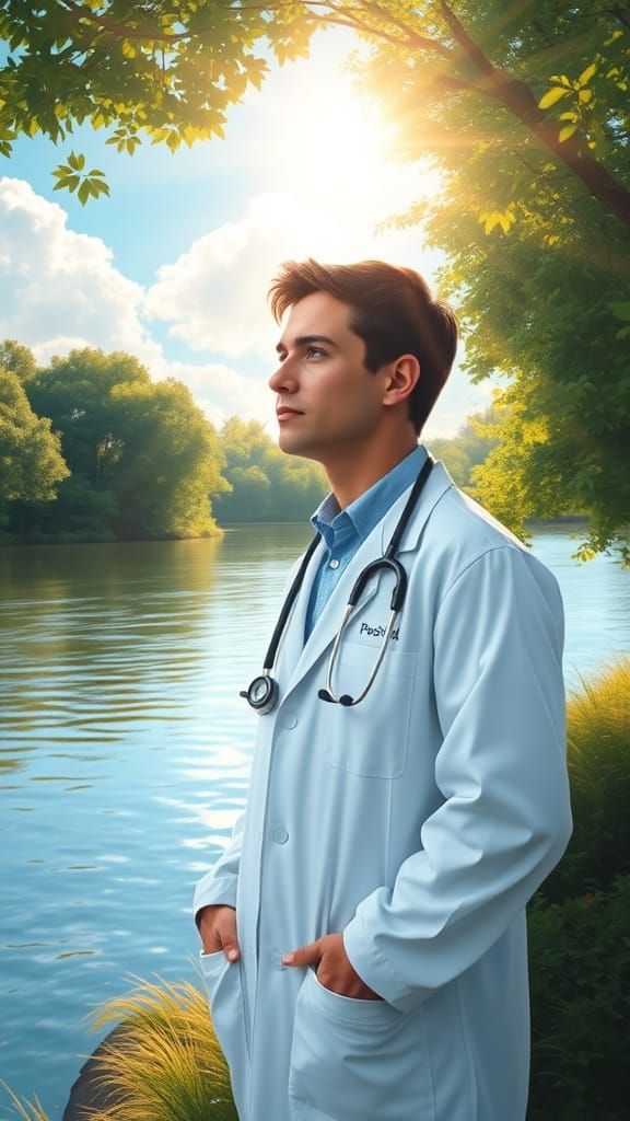 Radiologist Finds Serenity by Peaceful River
