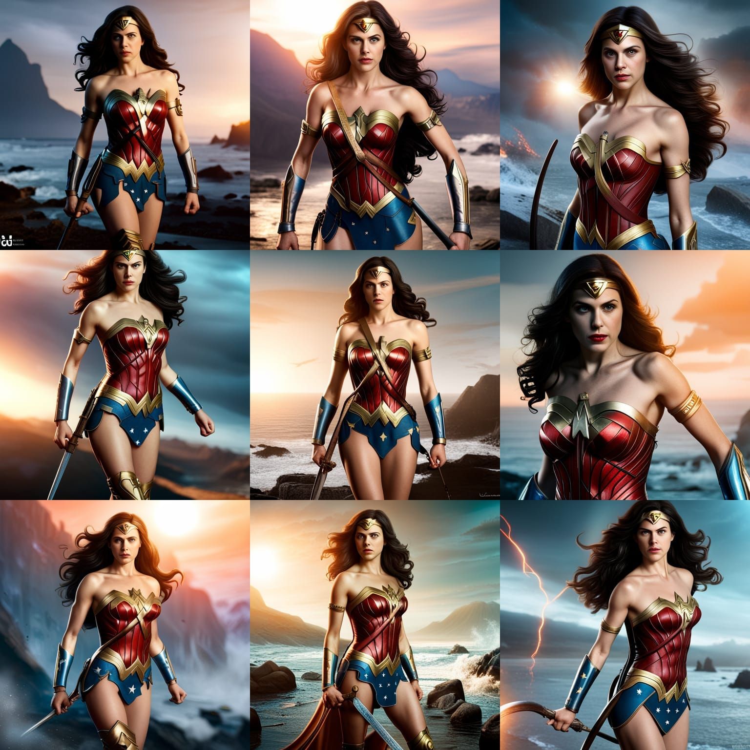 Wonder Woman Detailed Matte Painting in 8k