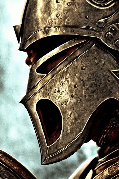 Armored Spartan Warrior Fantasy Art