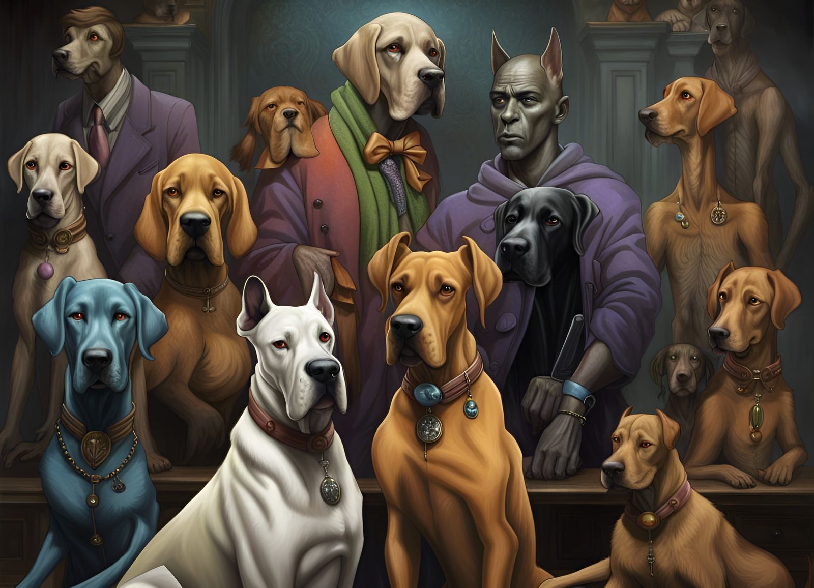 Regal Scooby Doo in Dark Surrealist Style