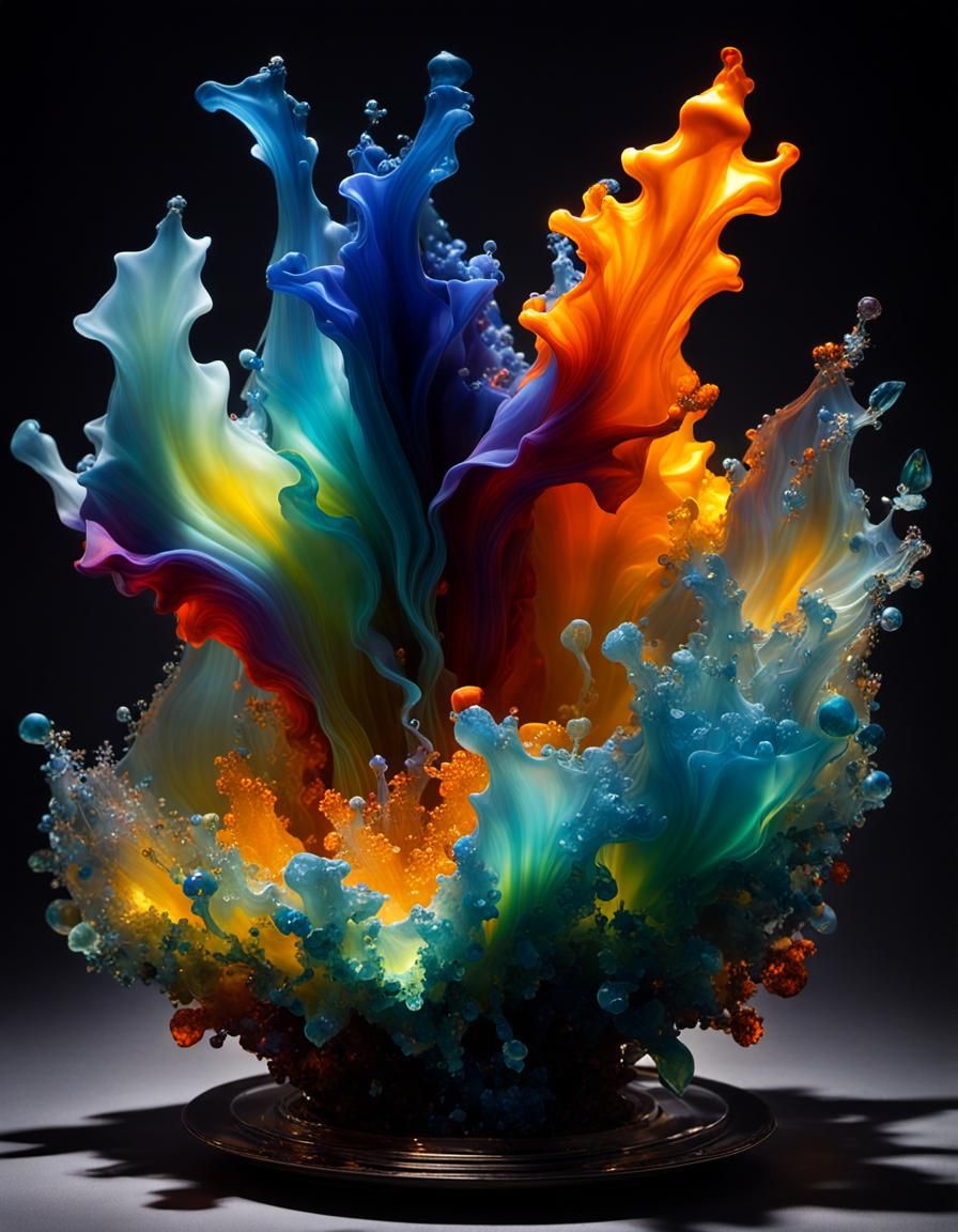 Figurative Molten Glass Transformation with Fabric