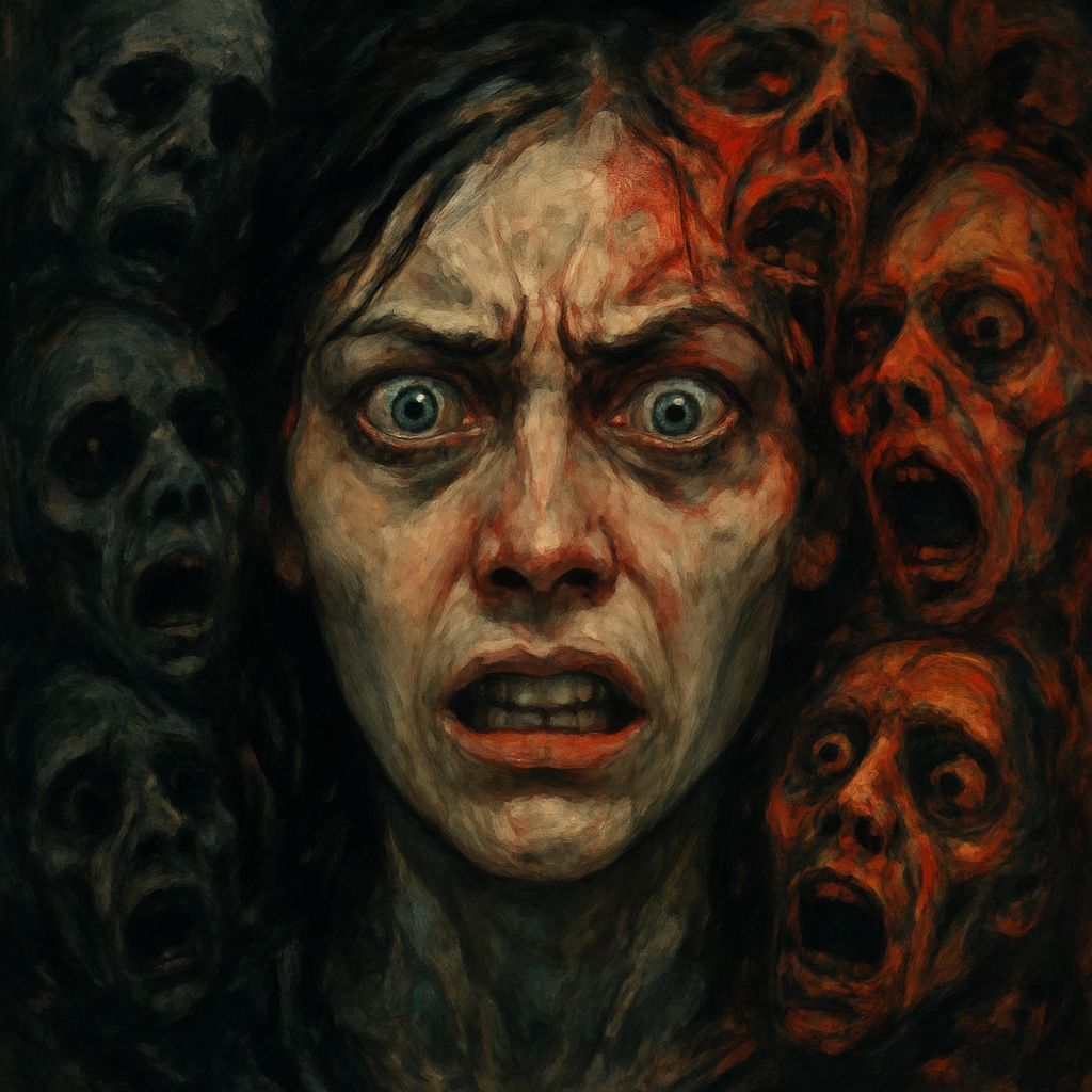 Surreal Cityscape with Fractured Reality