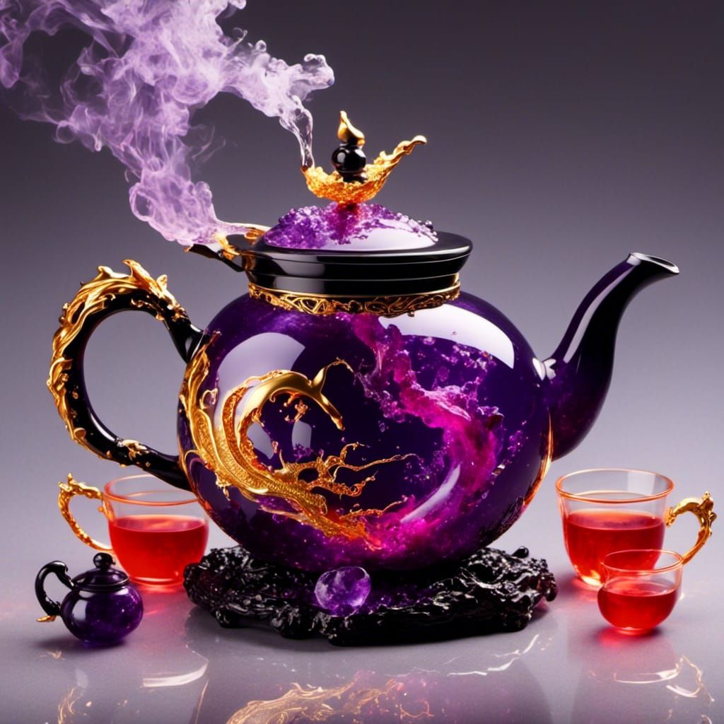 Thriller Fantasy Witch with Ornate Teapot