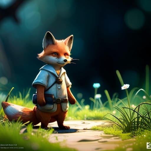 Fox Paradise: Miniature World in Octane Render