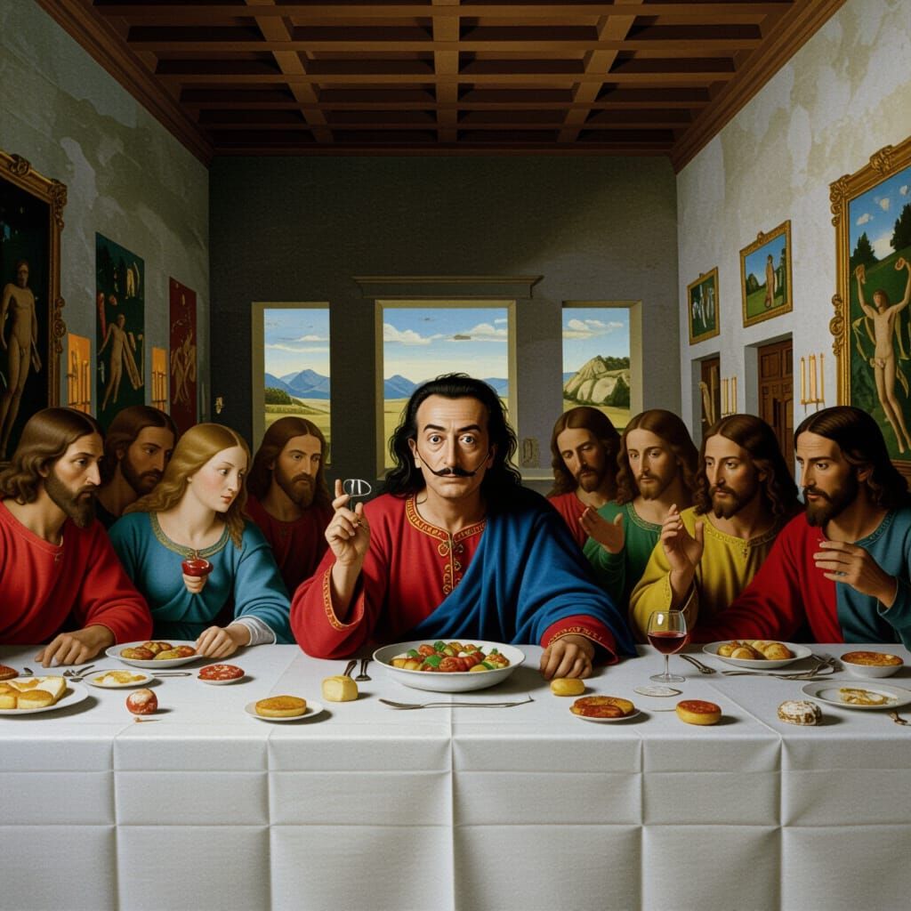 Dali Photobombs "The Last Supper"