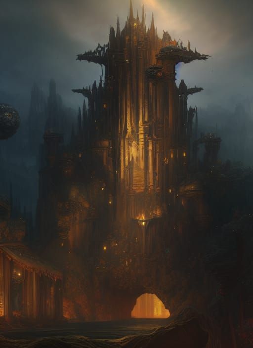 Fantastical Matte Painting with Deep Color and Detail