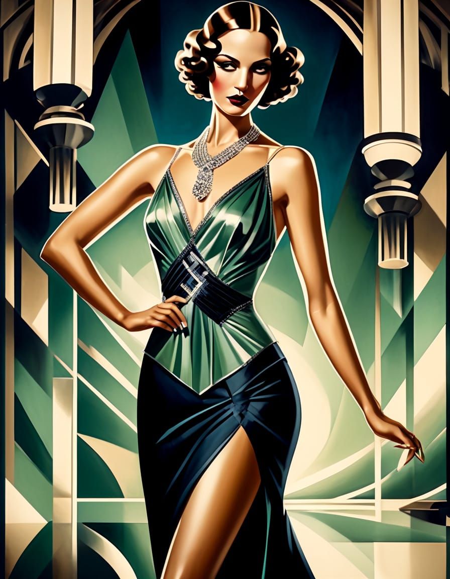 Flapper Dance in Art Deco Style