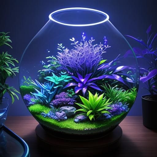 Bioluminescent Terrarium: Anime-Inspired Night Garden