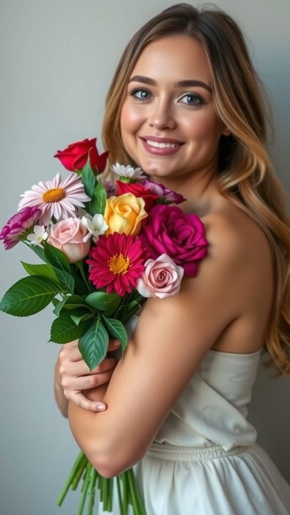 Romantic Floral Embrace in Soft Focus