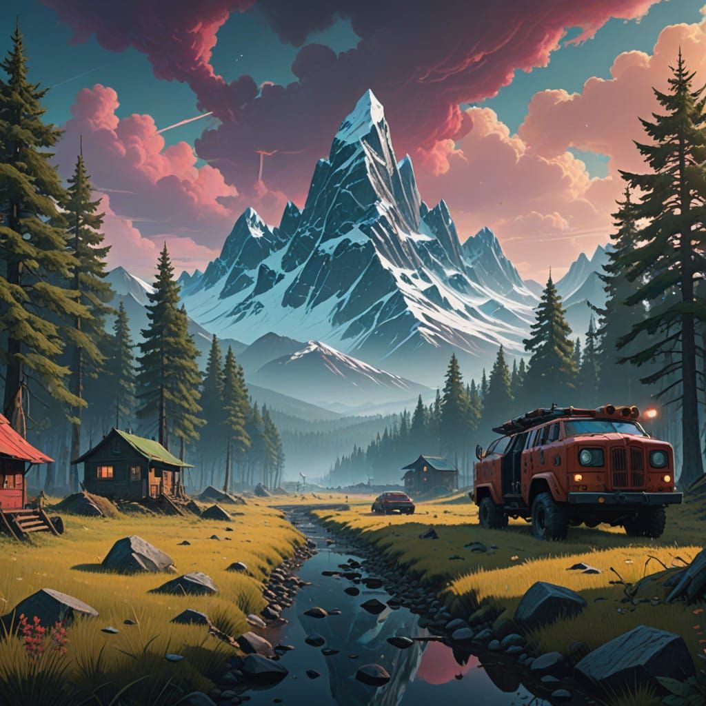 Epic Fantasy Realm in Deep Jewel Tones and Intricate Texture...