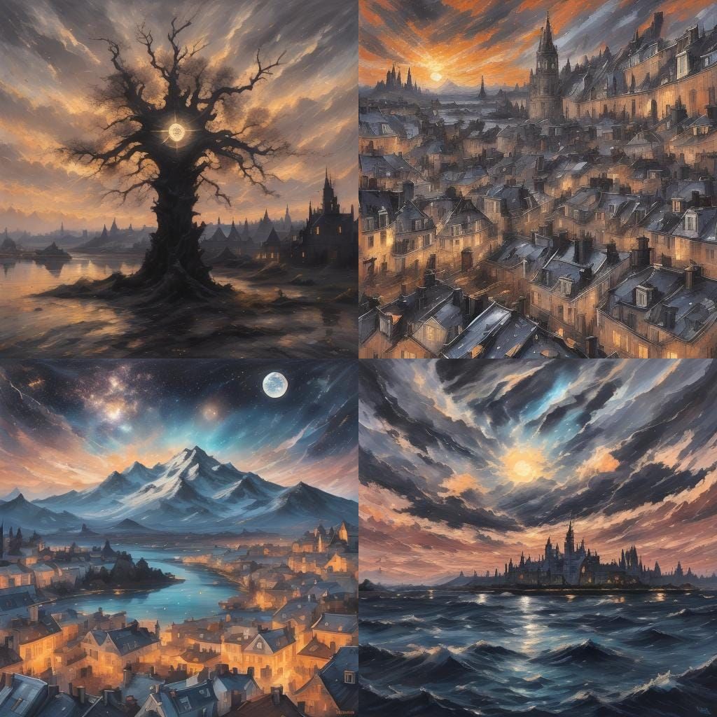 Verspertine
<lora:Silhouettes:1.0>
<lora:Vivid sunsets:0.3>
<lora:Midnight Skies:0.5>