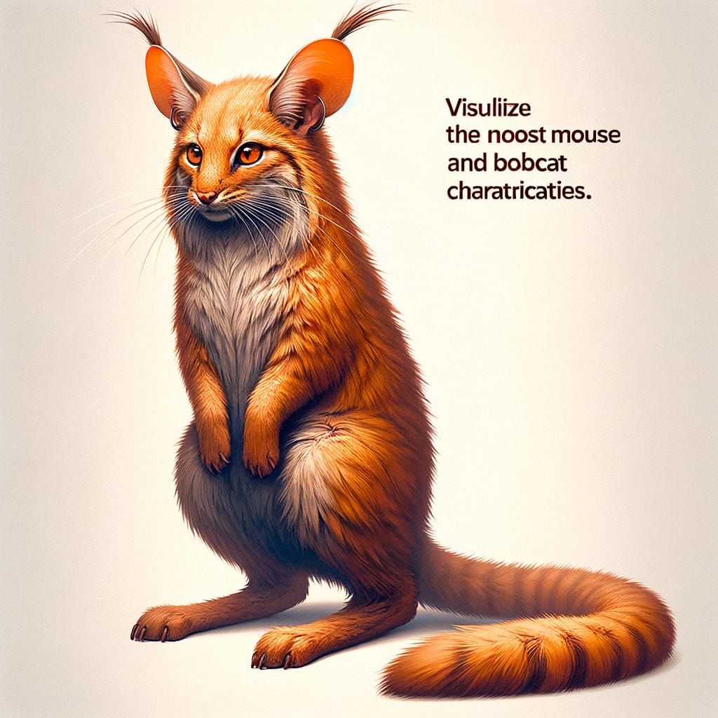 Orange Mousefolk with Bobcat Features