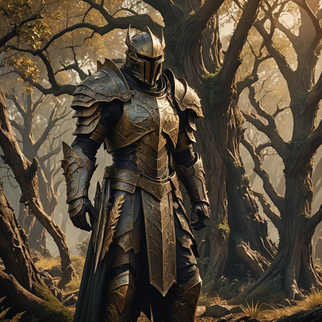 Thorn Vael Guarding Sacred Groves: Digital Matte Painting