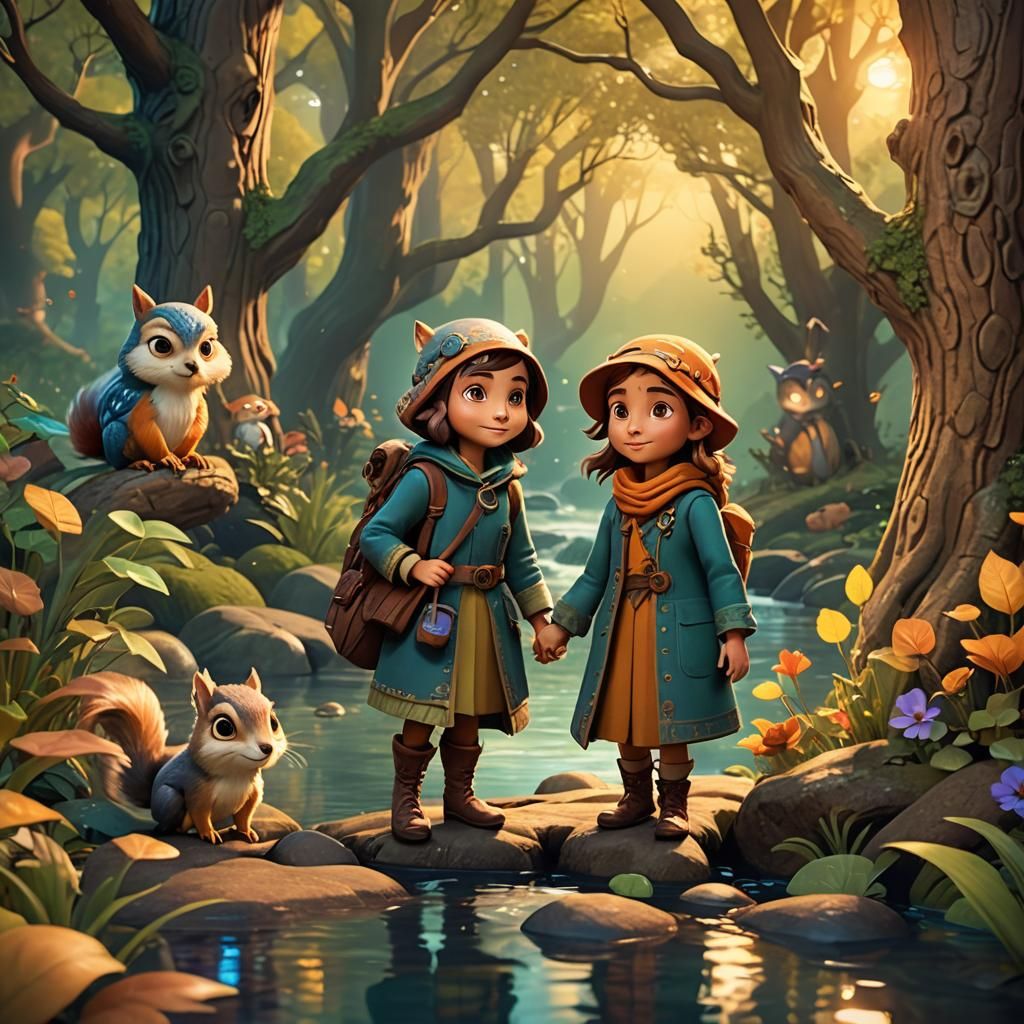 Whimsical Fantasy Adventure in Stylized 3D Animation