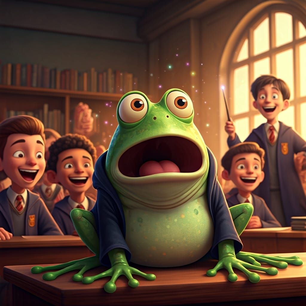 Magical School Transformation Scene in 3D Animation