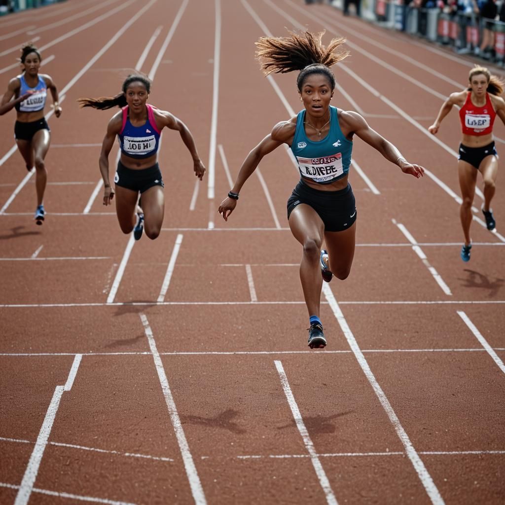 Women's Hurdles Race: Professional Photography