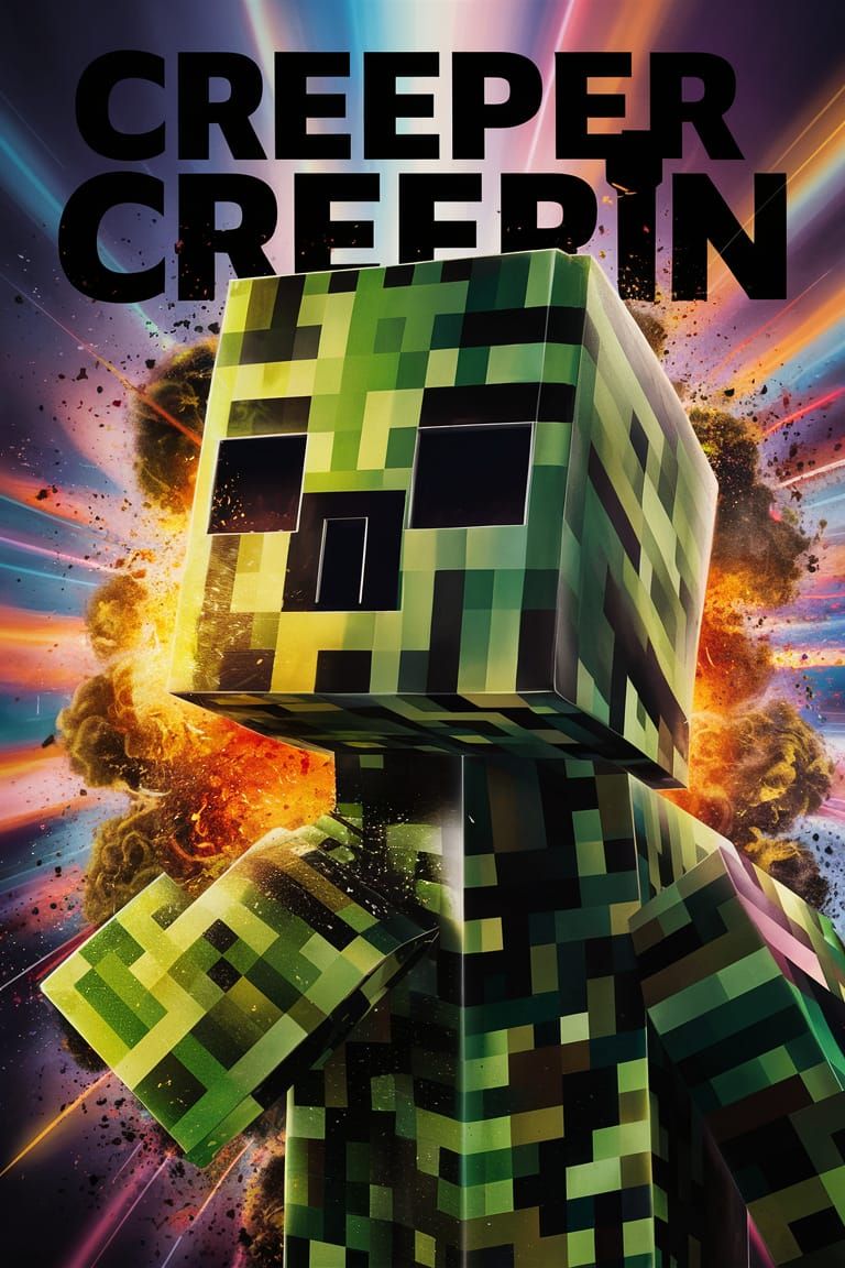 Minecraft Creeper 'CREEPER BE CREEPIN' Movie Poster