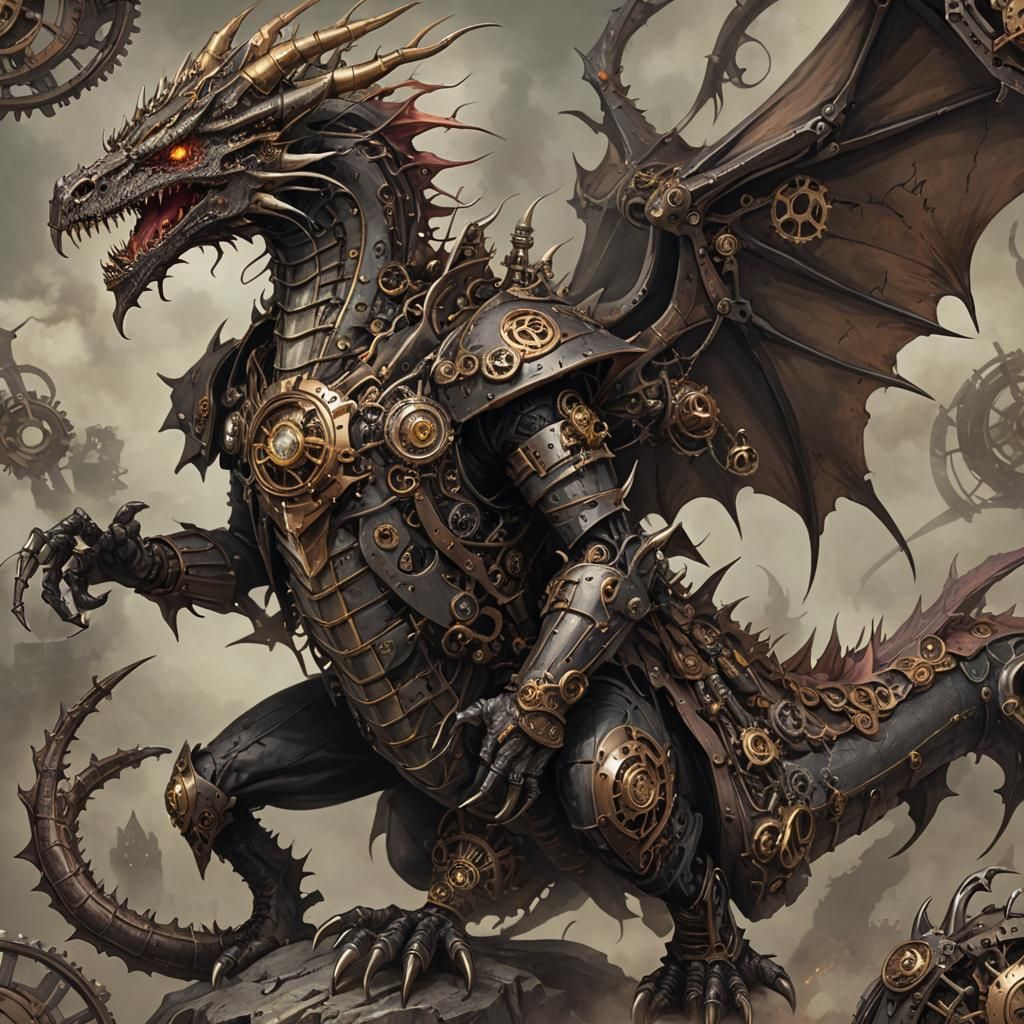 Steampunk Necromancer Dragon