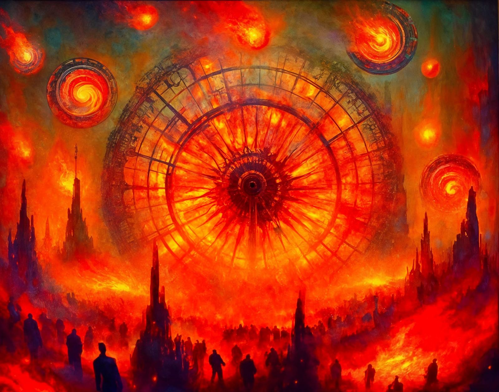 Inferno Carnival: Flaming Wheels of Fire