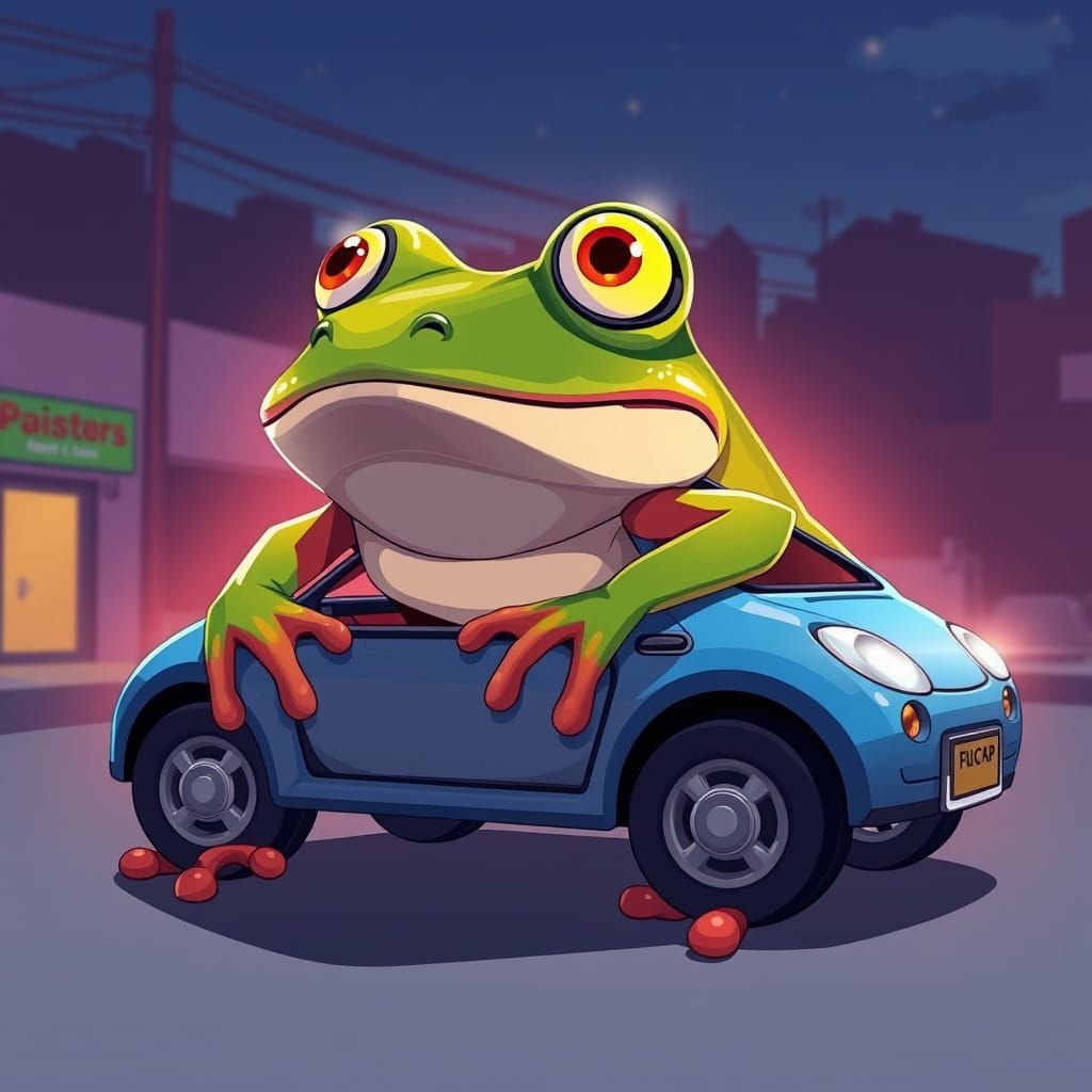 Frog Car in Manga Style by Studio Trigger