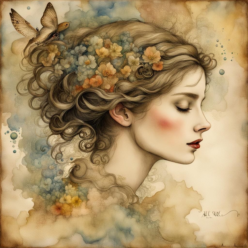 Whimsical Watercolor Poster Art: All's Well