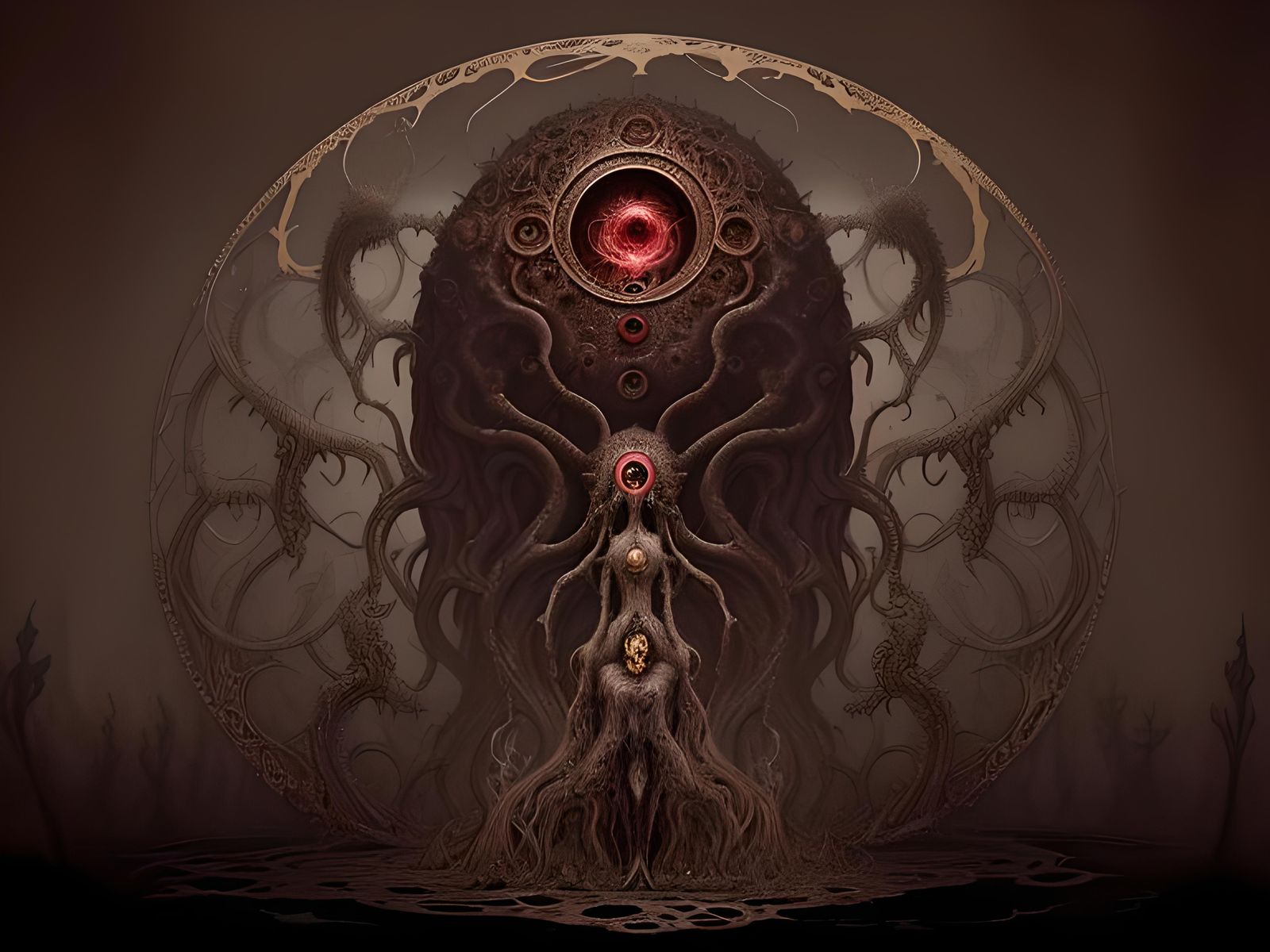 Lovecraftian Gothic Nightmare in Fractal Chaos