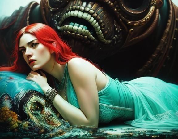 Renaissance Horror in Bold Digital Art