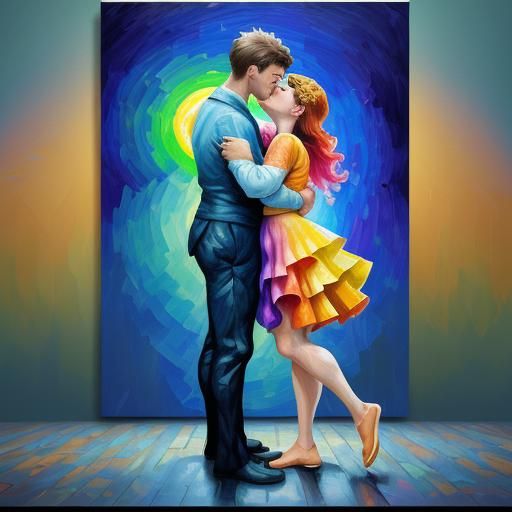 Impressionist Beach Portrait in Oil and Gouache