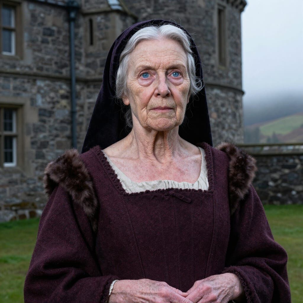 Photorealistic Portrait of Scottish Noblewoman Elizabeth Auc...