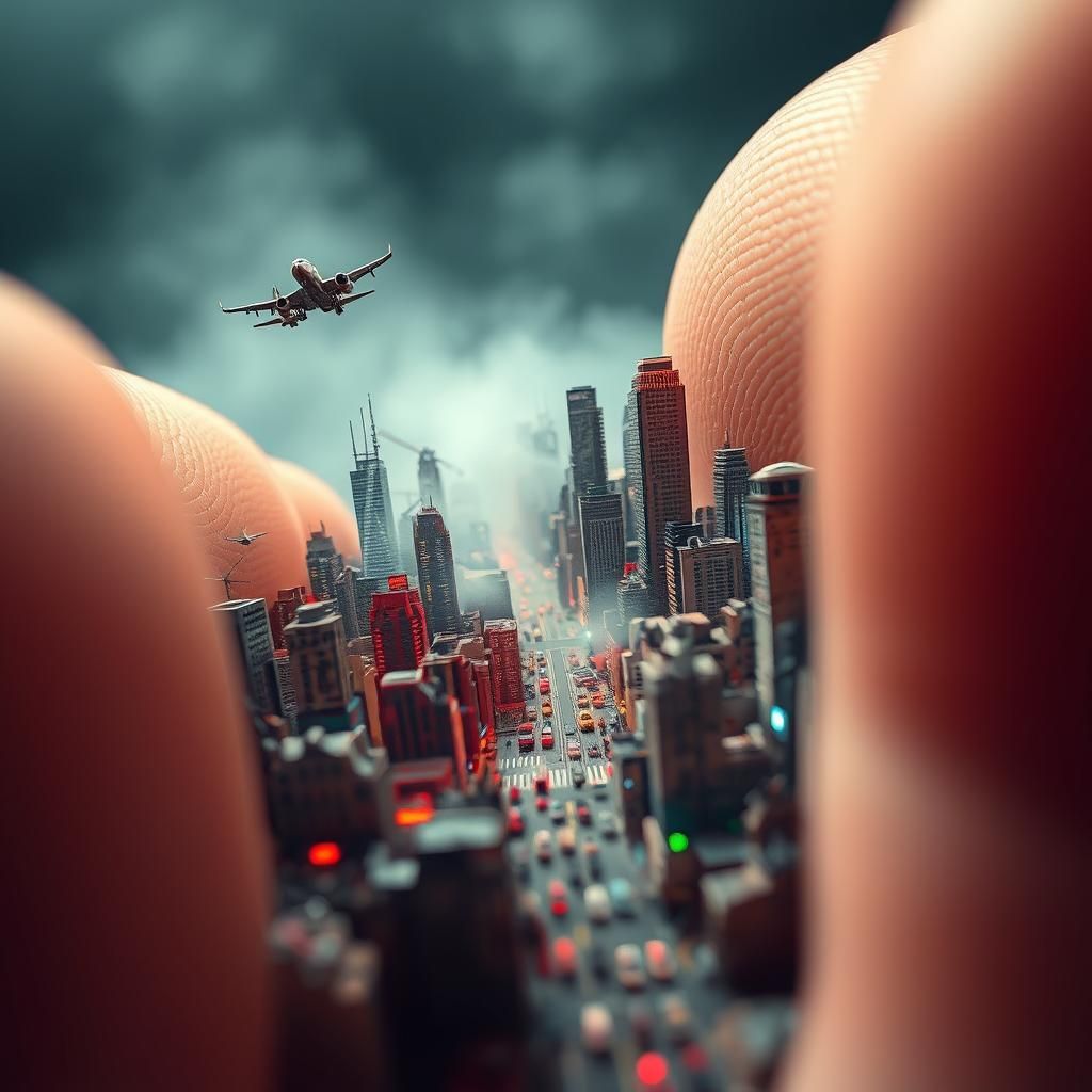 Intricate Metropolis on a Human Finger