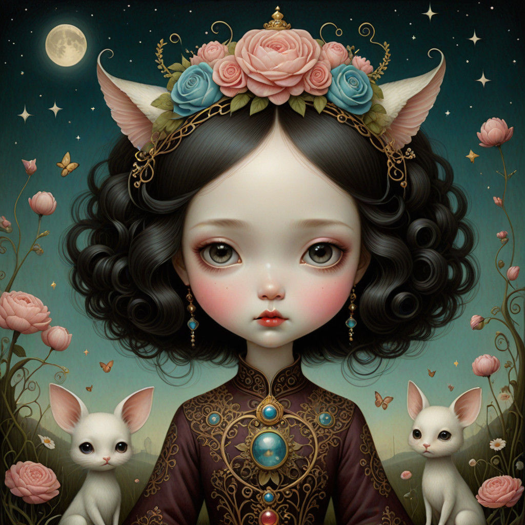 Surreal Whimsy Illustration in Pop-Art Style